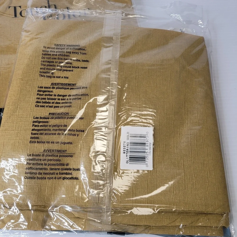 Touch of Color Glittery Gold Tablecloths Set 3 Octy-Round 82